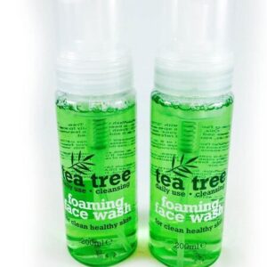 2 X TEA TREE FOAMING FACE WASH 200ml FOR HEALTHY CLEAN SKIN - DAILY USE