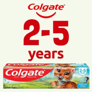 COLGATE Toothpaste Teeth Kids Bubble Fruit 2-5 Years, 50 ml