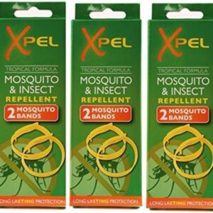 3 x 2 x Adult Xpel Tropical Formula Mosquito/Insect Repellent Bands