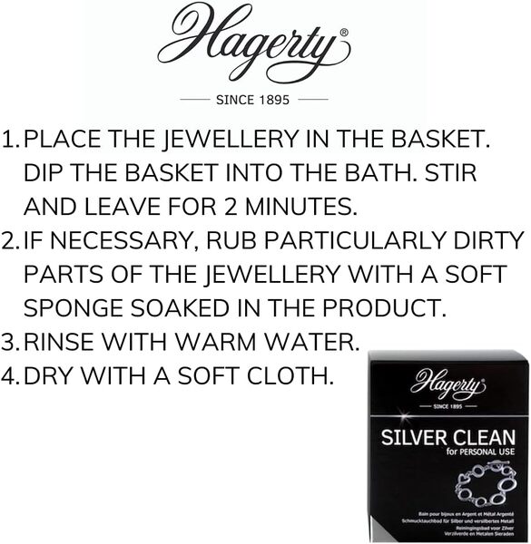 Hagerty Silver Clean Jewelry Immersion Bath for Cleaning Silver and Silver Jewelry 170ml - Image 3