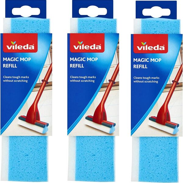 Vileda Magic Mop Angled Head Refill Pack of 3