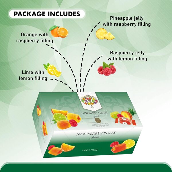 New Berry Fruits Jewels |Individually Wrapped Assorted Soft Centred Fruit Jellies| - Image 4