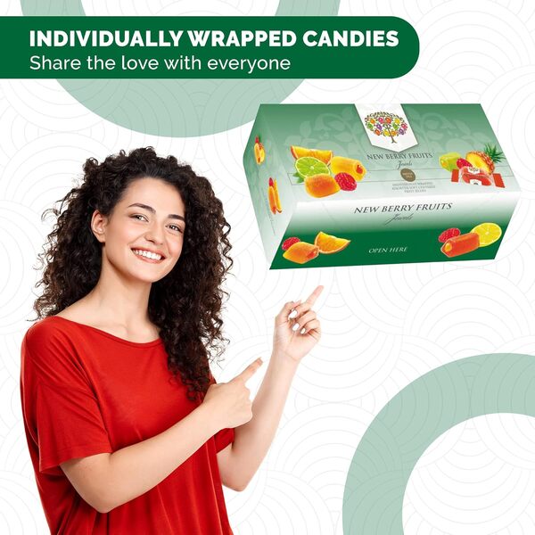 New Berry Fruits Jewels |Individually Wrapped Assorted Soft Centred Fruit Jellies| - Image 2