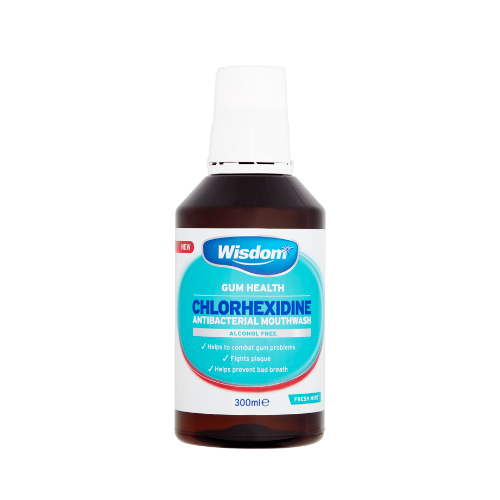 Wisdom Chlorhexidine Alcohol Mouthwash - Mint (2 x 300ml Bottles)