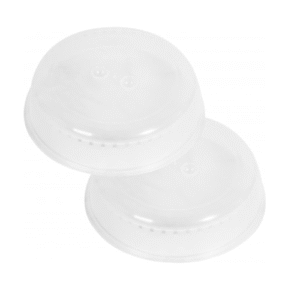 Set of 2 Ventilated Microwave Food Plate Dish Cover Kitchen Cooking, Pack of 2
