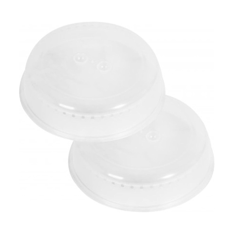 Set of 2 Ventilated Microwave Food Plate Dish Cover Kitchen Cooking, Pack of 2