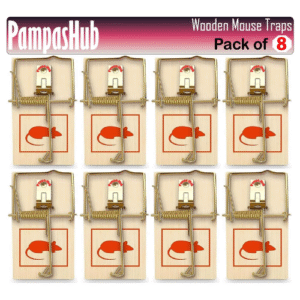 Traditional Small Wooden Mouse Traps 8 Pack