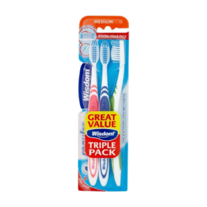 Wisdom Regular Plus Medium Toothbrushes - Triple pack