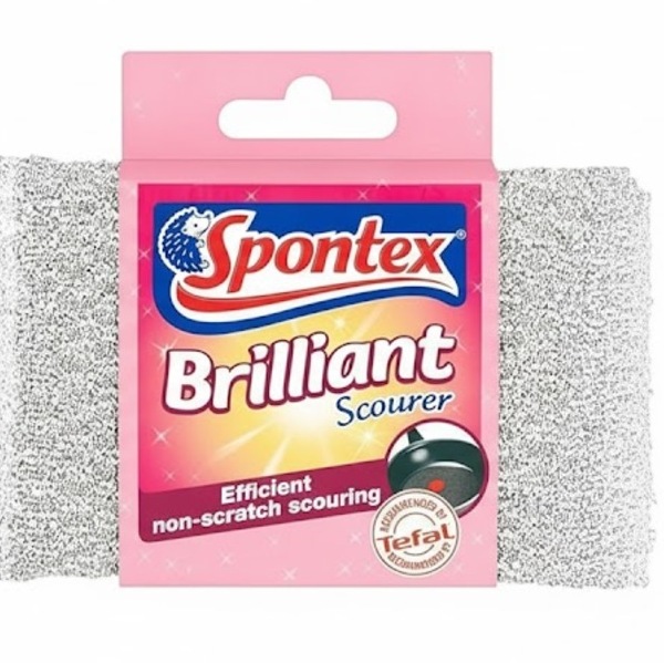 Spontex Brilliant Scourer Non-Scratch - Pack Of 2